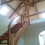 escalier-pose-morlaix vue sur la charpente conception Thierry Hamon