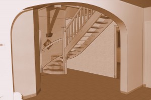 Un premier essai de conception avec l'outil "adapter une photo" du logiciel Sketchup