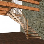 sketchup poteau départ tourné