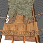 vue plongeante sur passerelle